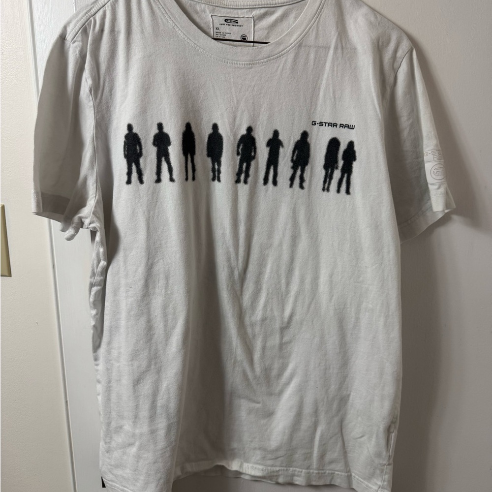 G-Star Raw White Silhouette Men's Tee